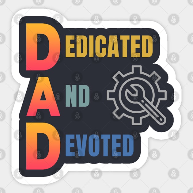 Mechanic Toolbox Loving Dad Sticker by YaoDesigns